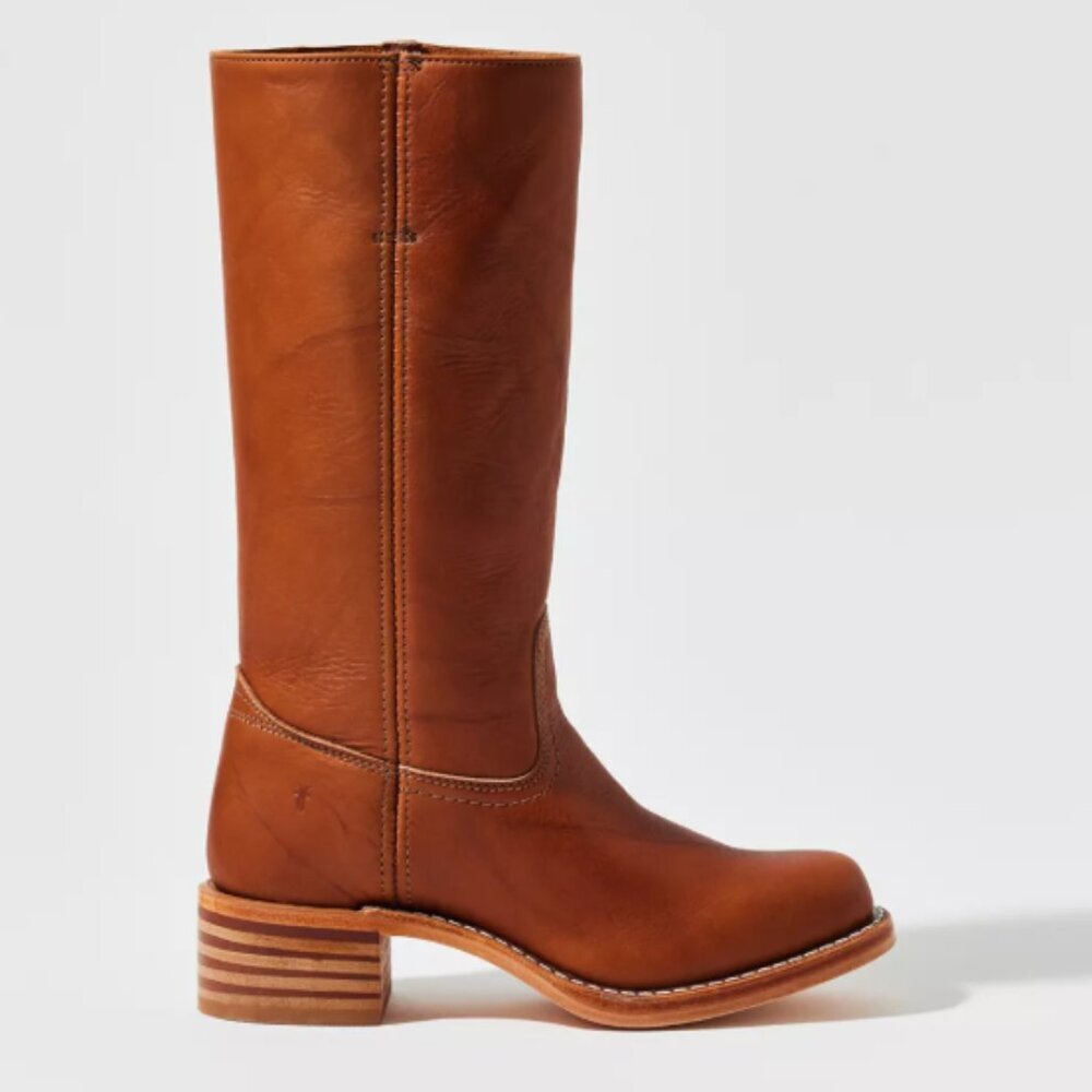 Frye - Campus 14L Tall Leather Boots Saddle - Women’s 6.5​ - Picture 2 of 15